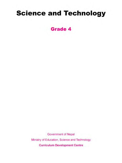 Science and Technology Grade-4 (English Translation)