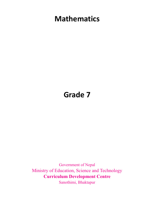 Mathematics Grade 7