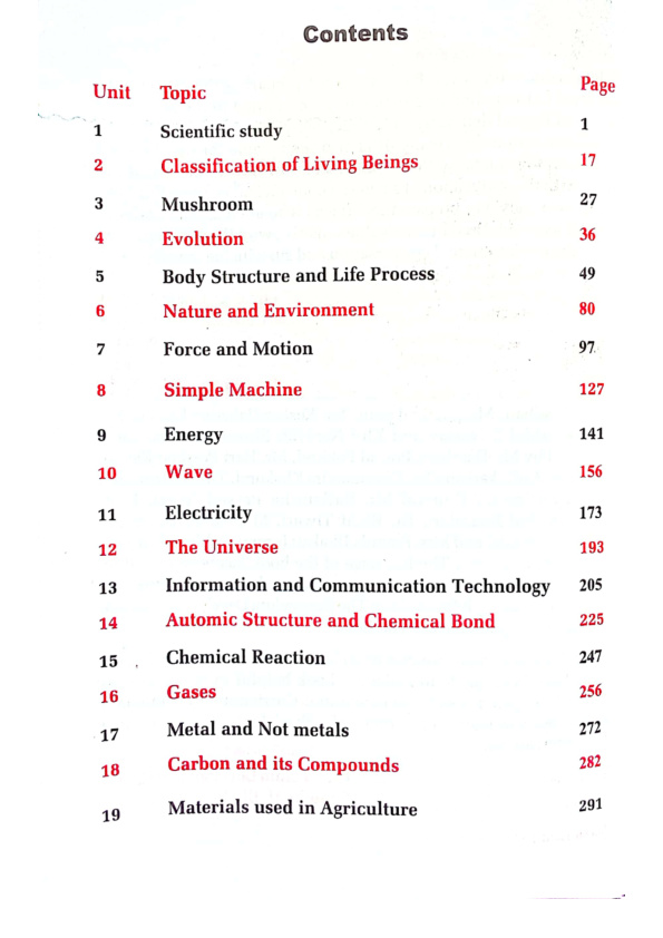 Science and Technology Grade 9